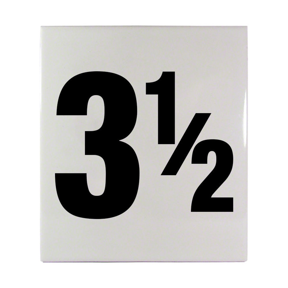 3 1/2 Ceramic Smooth Tile Depth Marker 6 Inch x 6 Inch with 4 Inch Lettering