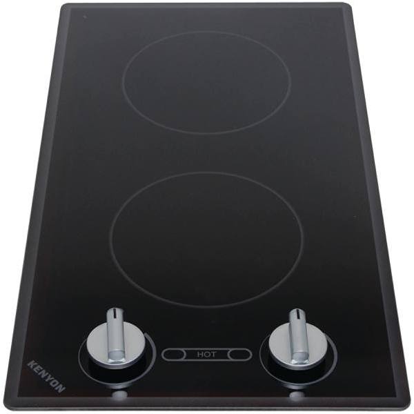 Kenyon Cortez 12 In. 208 V Black Radiant Electric Cooktop W/ 2-Elements Knob Control