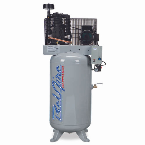BelAire 318VL Stationary Two-Stage 80 Gallon Air Compressor w/Magnetic Starter, 7.5 HP, 208-230V 1-Phase
