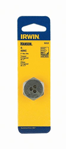 Hanson 9312 Die 4-40 NC 1" Hex, for Tap Die Extraction