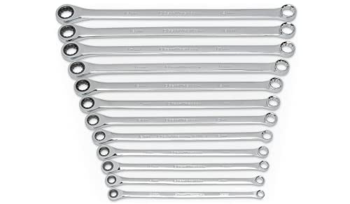 GearWrench 85988 12 Piece Set Metric XL Gearbox Ratcheting Wrench, Silver, One Size