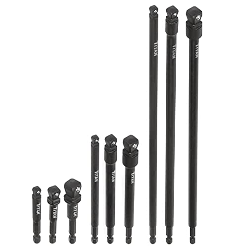 Titan 49089 9Piece Impact Wobble Socket Adapter Set