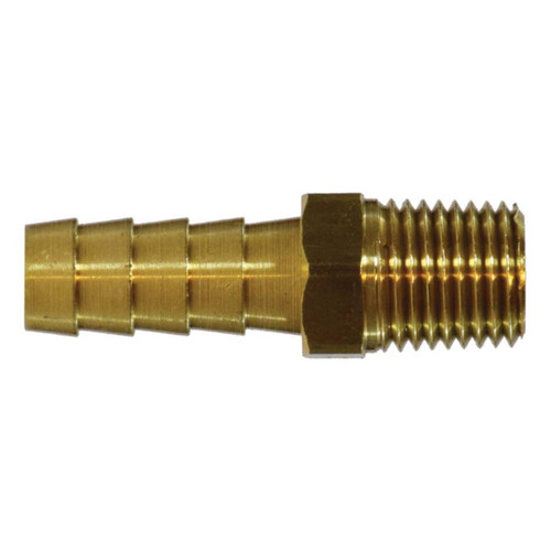 Midland Industries 32022 Brass Rigid Hose Male Adapter, 3/4 in. Hose Barb x 1/2 in. MNPT