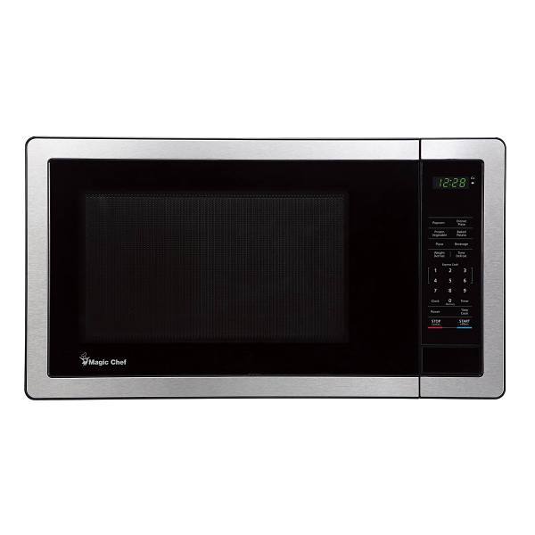 Magic Chef 1.1 Cf 1000w Countertop Microwave, Stainless Steel