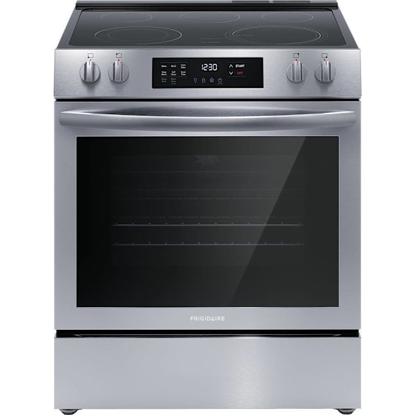Frigidaire 30" 5.3 cu. ft. 5-Burner Element Slide-In Electric Range With Even Temp And Convection, Stainless Steel, ADA