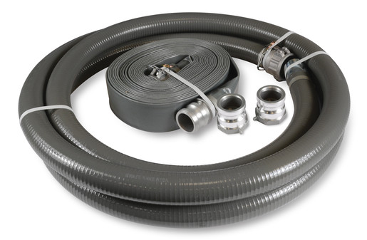 Wacker Neuson 5000183439 - Hose Kit 2" (PG, PD, PT Pumps) 20' Suction Hose, 50' Discharge Hose, 2 QD Couplings & T-Bolt Clamps Attached to Hoses