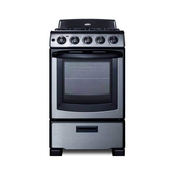 Summit Appliance 20 Inch Wide Gas Range In Stainless Steel Pro201ss