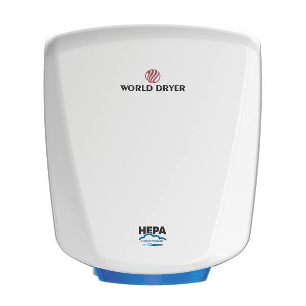 World Dryer Hepa-Filtered Verdedri Hand Dryer, White