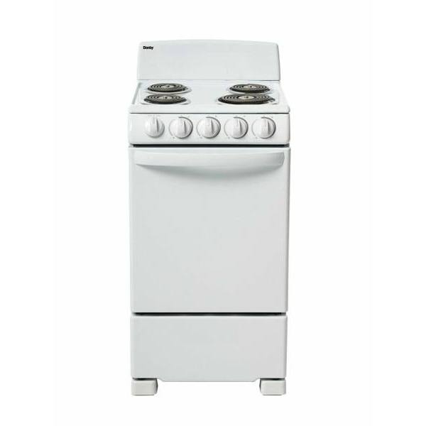 Danby 20 In. 2.3 cu. ft. Coil Electric Slide-In Range, Manual Clean, White, ADA