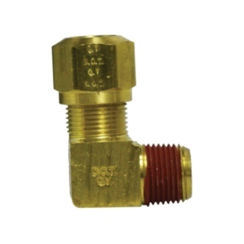 Midland Industries 38105 90° Brass Elbow, 1/2 in. Tube OD x 1/2 in. MNPT