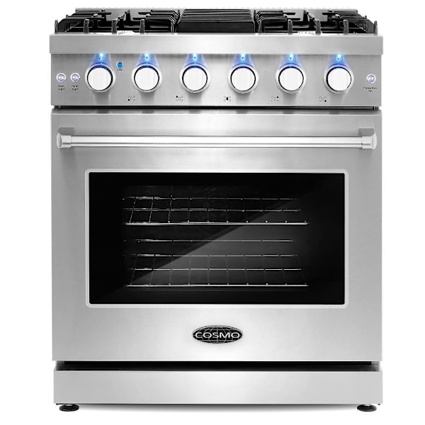 Cosmo 30" Haven Collection 4.8 Cu Ft Gas Range Convection Oven Ss