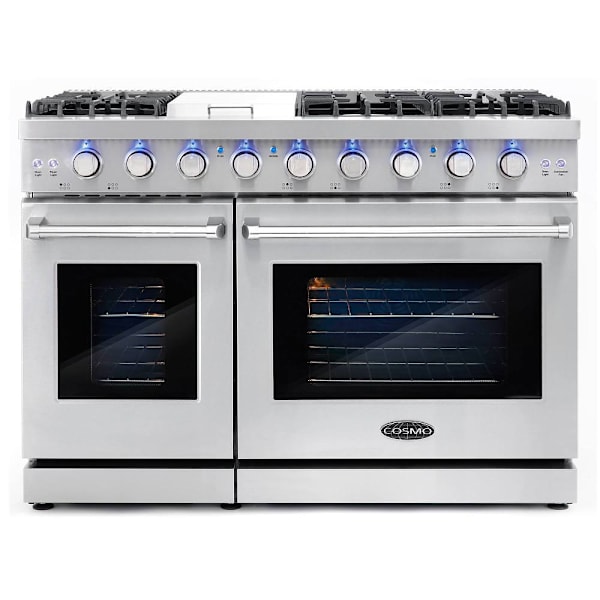 Cosmo 48" Haven Collection 7 Cu Ft Double Oven Gas Range Ss