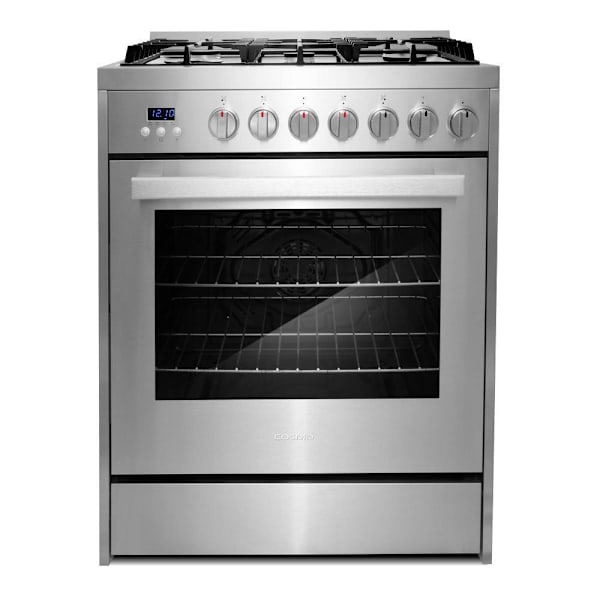 Cosmo 30 In. Nebula Collection 5.0 cu. ft. Gas Range, 5 Burners, Convection Oven, Stainless Steel