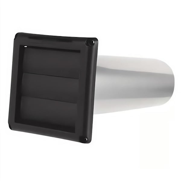 Deflecto Supurr-Vent Louvered 4 In. Dryer Vent Black