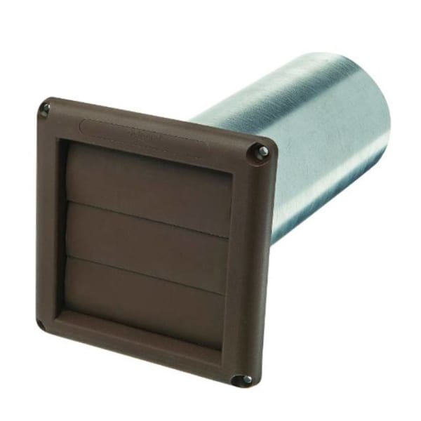 Deflecto Supurr-Vent Louvered 4 In. Dryer Vent Brown
