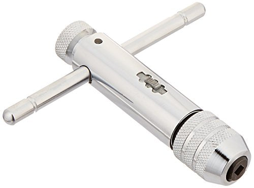 Irwin 21202- T-Handle ratcheting Tap Wrench for Tap Sizes 1/4-Inch to 1/2-Inch, Carded