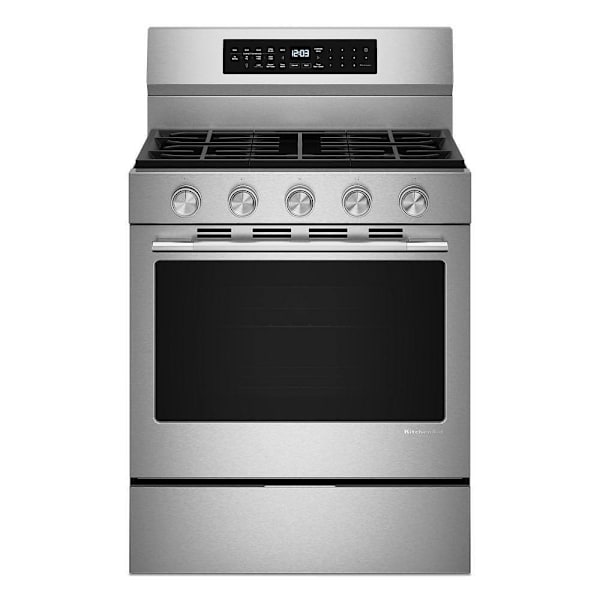 Kitchenaid 5.0 Cf Freestanding Gas Range Stainless Finish