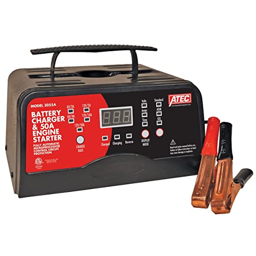 Associated Equipment 3055A Atec Battery Charger, 6/12V 10/2A Automatice, 50A Start