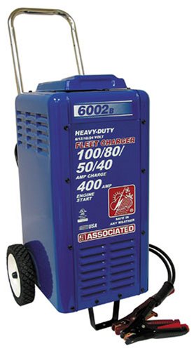 Associated Equipment 6002B 6/12/18/24V 100/80/50/40-Amp 400-Amp Charger Cranking Assist with Wheels