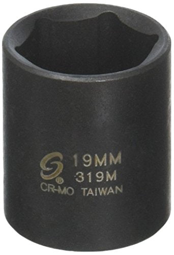 Sunex 319m 3/8-Inch Drive 19-Mm Impact Socket