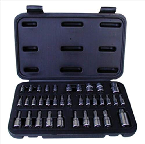 Advanced Tool Design Model ATD-125 TORX Bit Set, 1/4-Inch, 3/8-inch, 1/2-Inch, 35- Piece