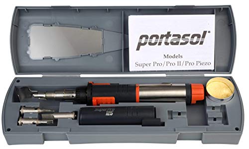 Portasol 010589330 Super Pro 125W Heat Tool Kit with 7 Tips, 12", Gray/Orange