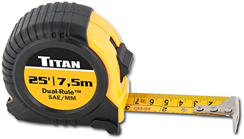 Titan 10907 25-Feet Dual Rule Tape Measure
