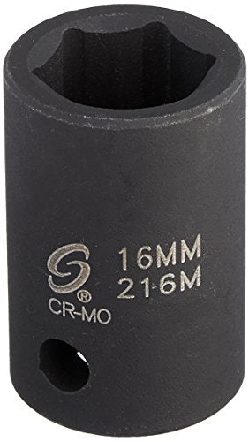 Sunex 216m 1/2" Drive 16-mm Impact Socket