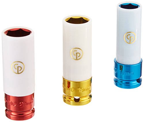 Chicago Pneumatic SS413WP 1/2-Inch Drive Metric Deep Wheel Protector Impact Socket Set (3 Piece )