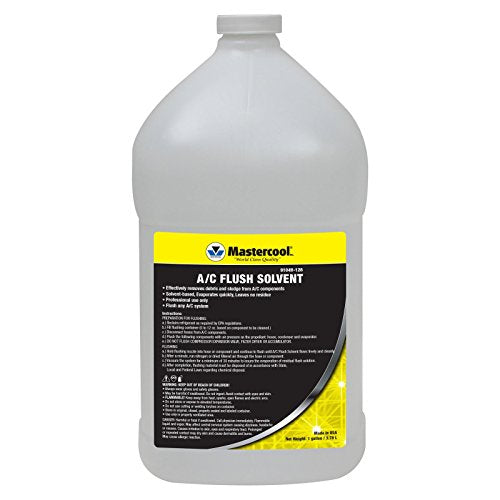 Mastercool 91049-128 Black/Yellow Flush Solvent, 1 Gallon