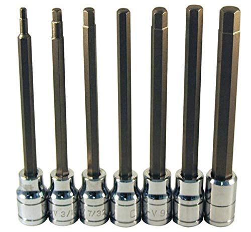 ATD Tools 13786 Extra Long 7-Piece SAE Hex Bit Socket Set
