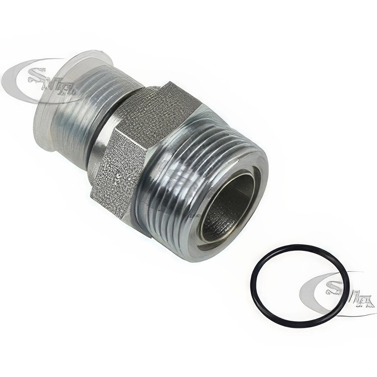 1 MALE OFS X 3/4 MALE O-RING BOSS - STRAIGHT THREAD CONNECTOR - STEEL