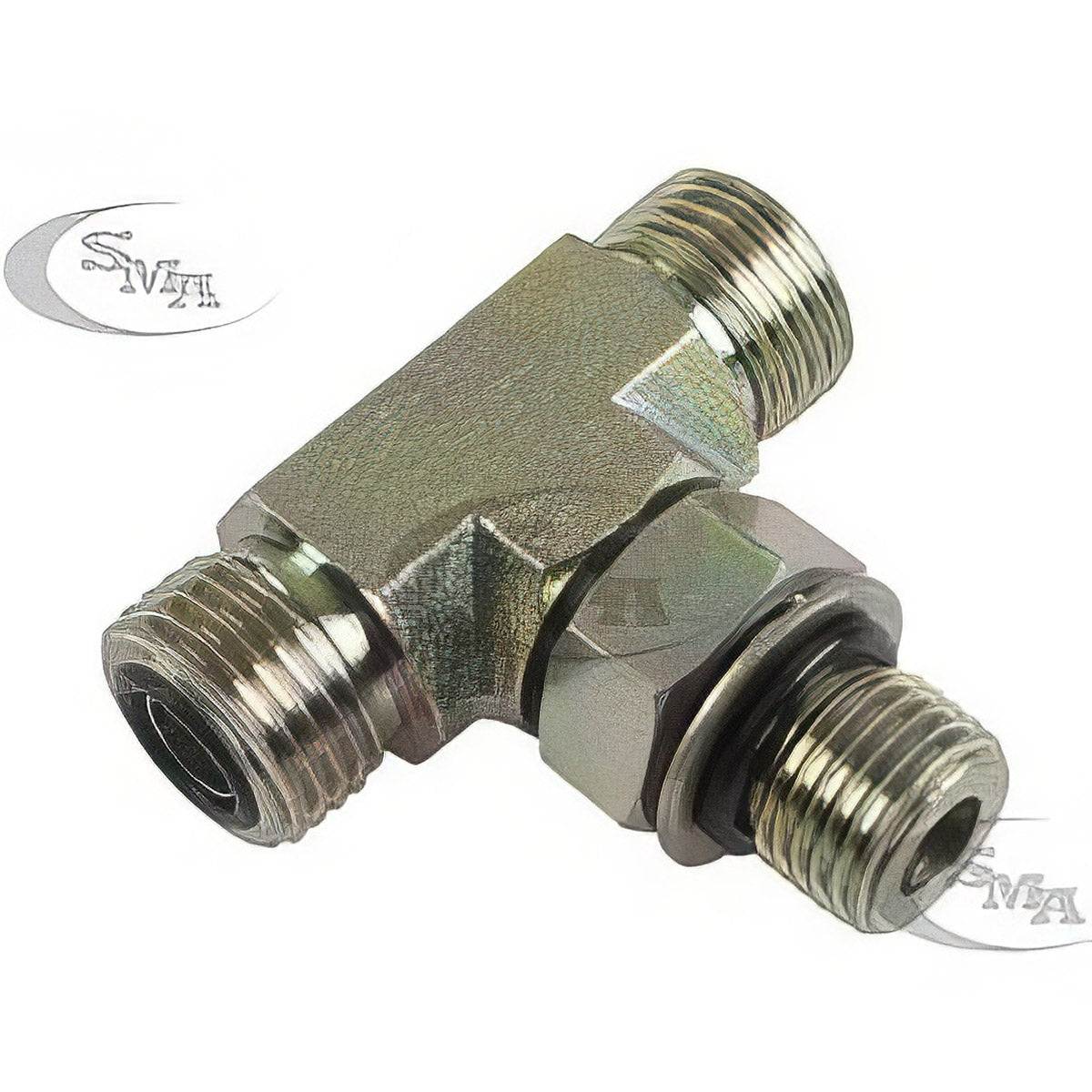 3/8 MALE OFS X 3/8 MALE O-RING BOSS - STRAIGHT THREAD CONNECTOR - STEEL