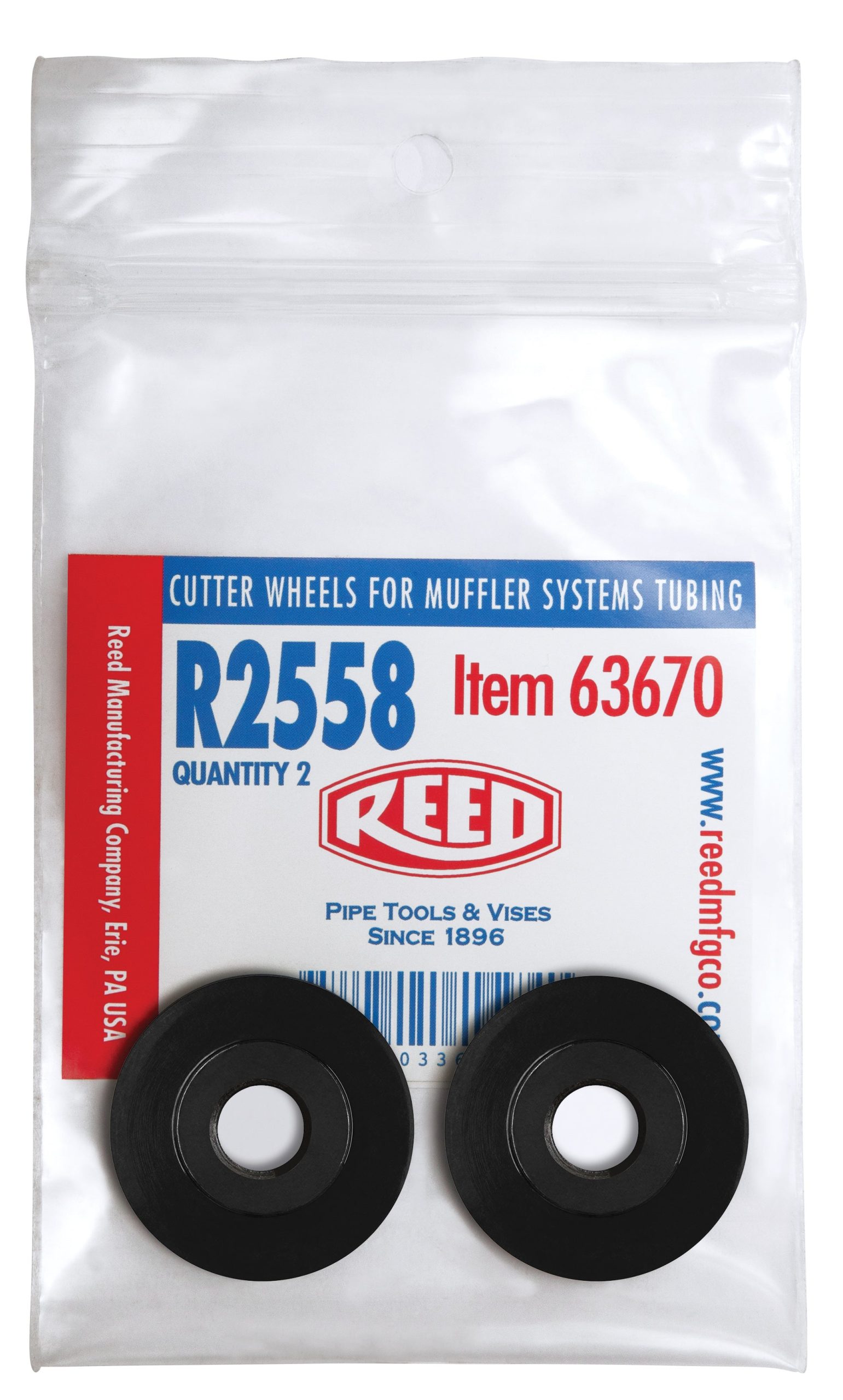 REED 2PK-R2558 Cutter Wheels for Tubing Cutters, 2-Pack