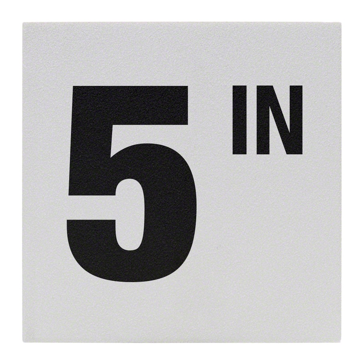 5 IN Ceramic Skid Resistant Tile Depth Marker 6 Inch x 6 Inch with 4 Inch Lettering