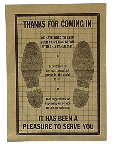JohnDow Industries PFM-500P Poly-Backed Paper Disposable Floor Mat (Box/500)