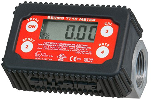 Tuthill TT10PN 1" 2 - 35 GPM(8-132 LPM) Digital In-Line Turbine Chemical Transfer Meter, Polymer