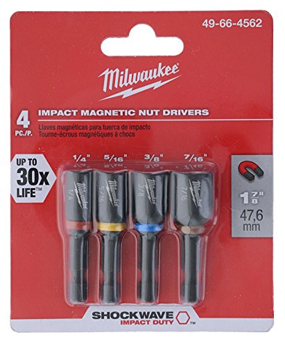 Milwaukee 49-66-4562 Shockwave 1-7/8-Inch Magnetic Nutdriver Set