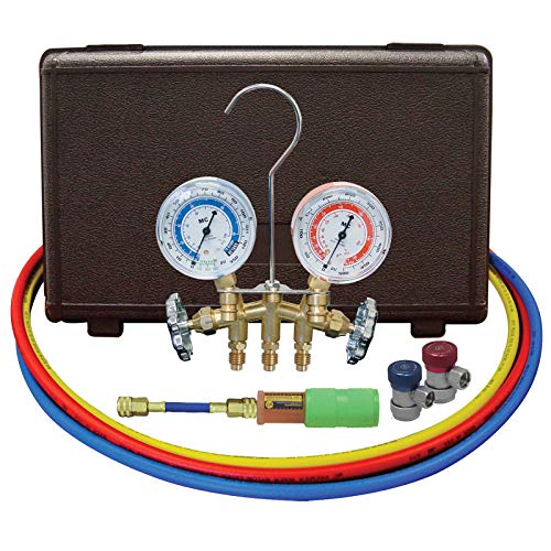 Mastercool (84661-UV) Brass R134A Manifold with UV Dye Kit
