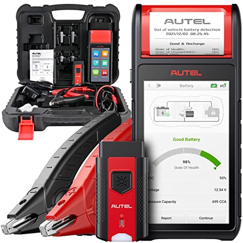 Autel Battery Tester MaxiBAS BT608:12V 100-3000 CCA Load Tester, Cranking & Charging Systems Analyzer, Adaptive Conductance, Full System Diagnostic Scanner with Auto Battery Registration