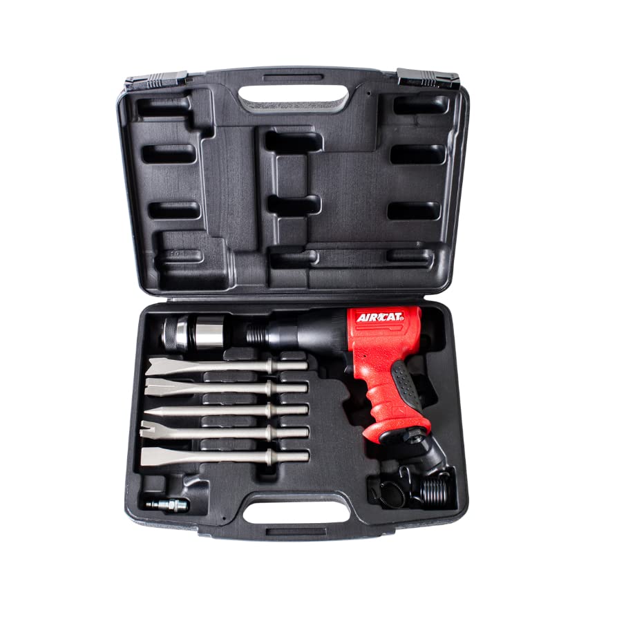 AirCat 5100-A: Composite Air Hammer Kit 3,000 BPM W/5 Chisels, 2 Retainers
