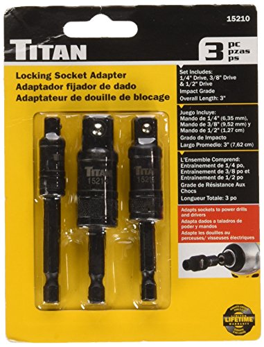 Titan 15210 3-Inch Locking Socket Adaptor Set-3 Piece