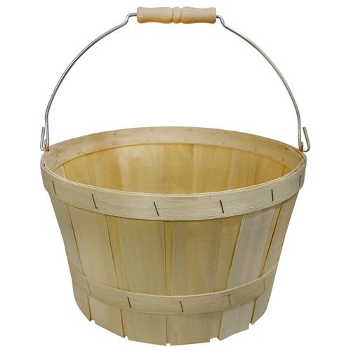 8 Quart Round Natural Basket with Bail Handle