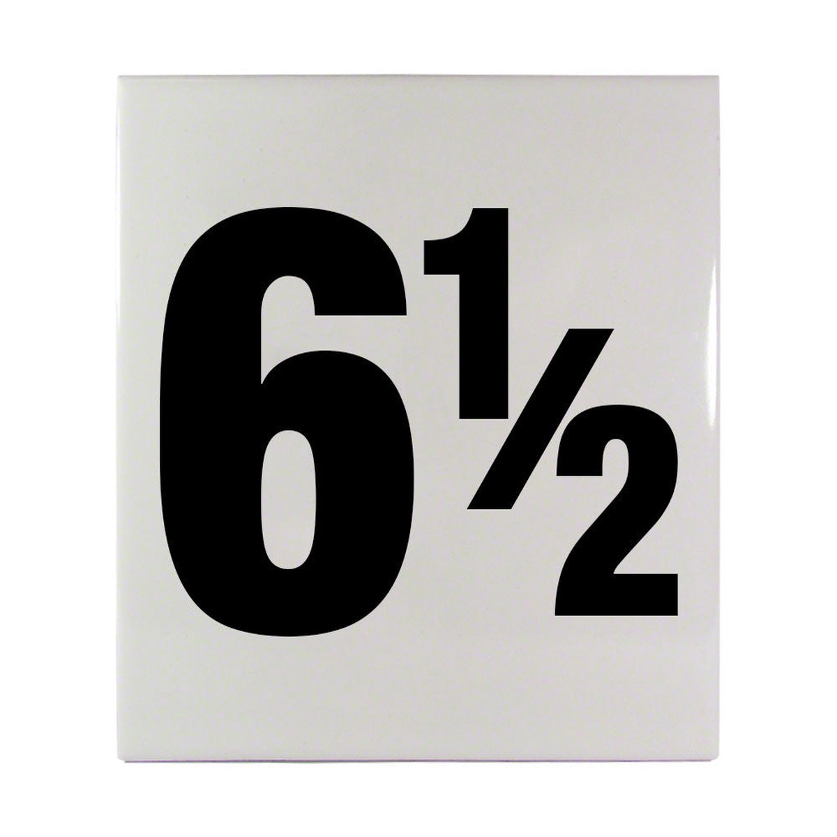 6 1/2 Ceramic Smooth Tile Depth Marker 6 Inch x 6 Inch with 4 Inch Lettering