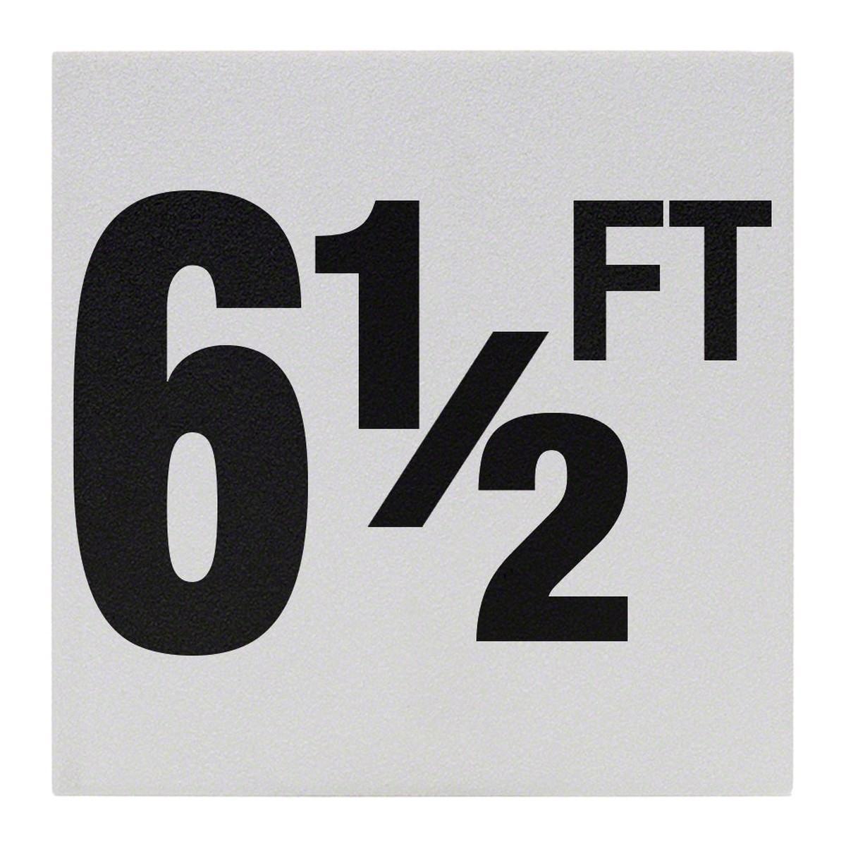6 1/2 FT Ceramic Skid Resistant Tile Depth Marker 6 Inch x 6 Inch with 4 Inch Lettering