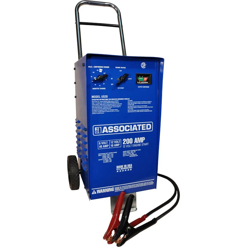 6/12 Volt Professional Fast Wheel Charger for SLA Batteries | Associated Equipment US20