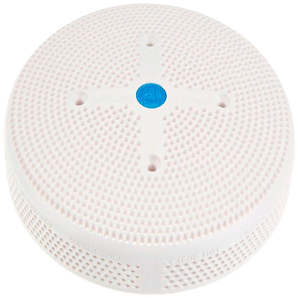 6 Inch Hockey Puck Sumpless Suction Outlet Cover With Screws - White