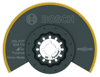Bosch OSL312T Starlock Oscillating Multi Tool Titanium Bi-Metal Segmented Saw Blade, 3-1/2" , Black