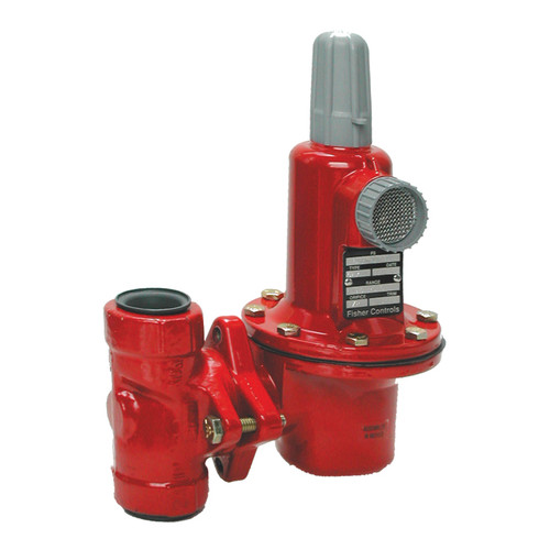 Emerson Fisher Type 627-499 1 in. FNPT Ductile Iron High Pressure Regulator w/ 1/2 in. Port, 70 - 150 PSIG Spring, 32.593M BTU/HR