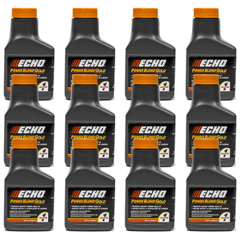 Echo 12 Pack of Genuine OEM Power Blend Ultimate 2-Stroke Oil - 6450001-12PK